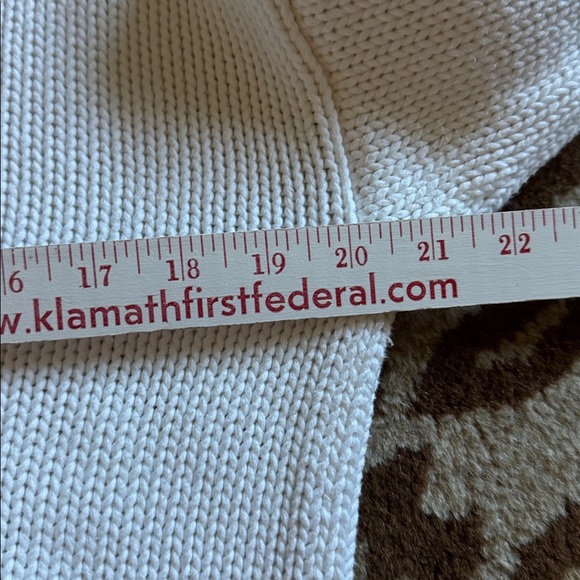 Chico's Chunky Metal Clasp Cardigan Sweater Womens 1/M Cotton 90’s Y2K Preppy - Picture 9 of 9